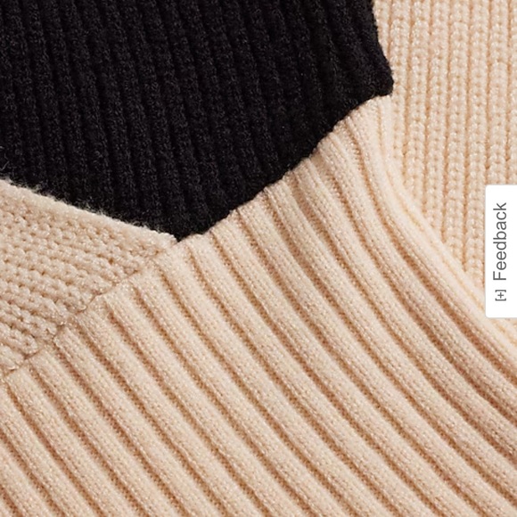 Express Black and Cream Midi Dress EUC - Picture 4 of 12